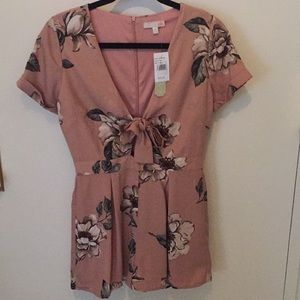 Floral Pink Romper Size Small